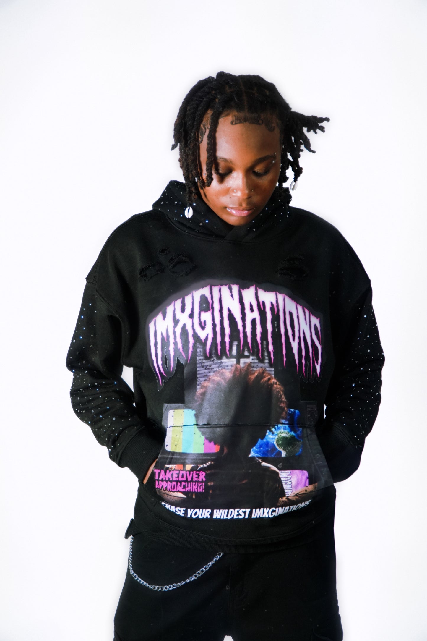 "Takeover" Rhinestone Hoodie
