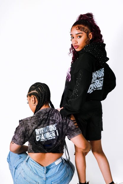“Takeover” Washed cropped tee